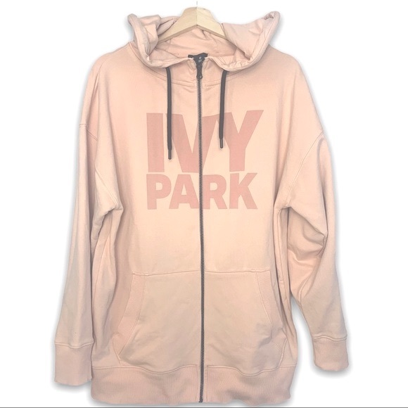 IVY PARK Tops - Ivy Park Oversized Pink Zip-up Hoodie